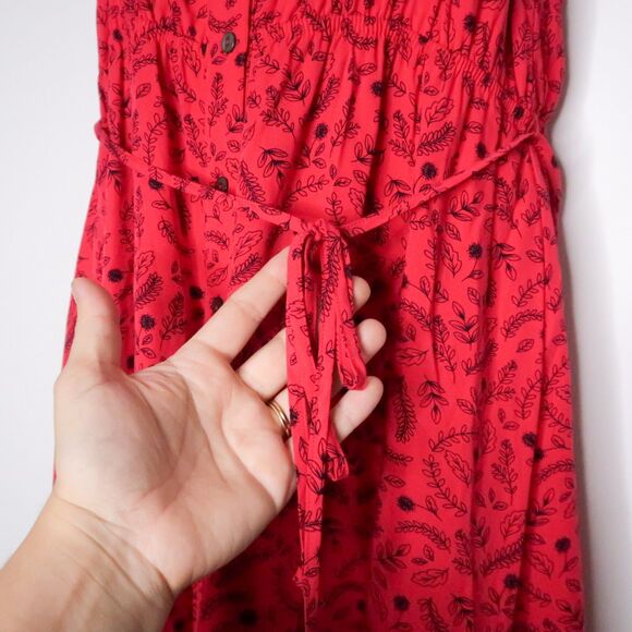 Universal Thread Womens Dress Size Large Pink Floral Vacation Italy Feminine - Picture 9 of 10